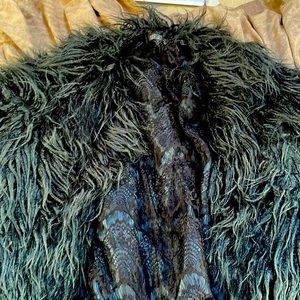 Faux fur jacket cape made by Keniston! It’s adorable and avant- garden